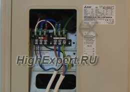 Подключение электрических проводов к кондиционеру Mitsubishi Electric Zubadan